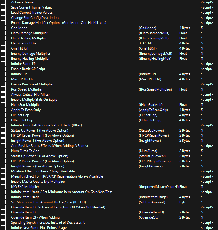 trails_of_cold_steel_table_options_1 - Drummers Cheat Tables